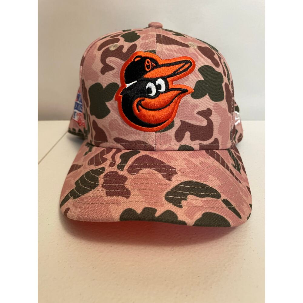World Series 1985 baseball Orioles ball cap 7 Duck‎ Camo New Era Hat Collectible
